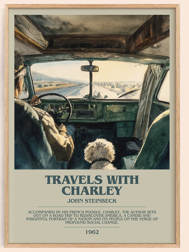 Travels with Charley Bookish Wall Art by John Steinbeck