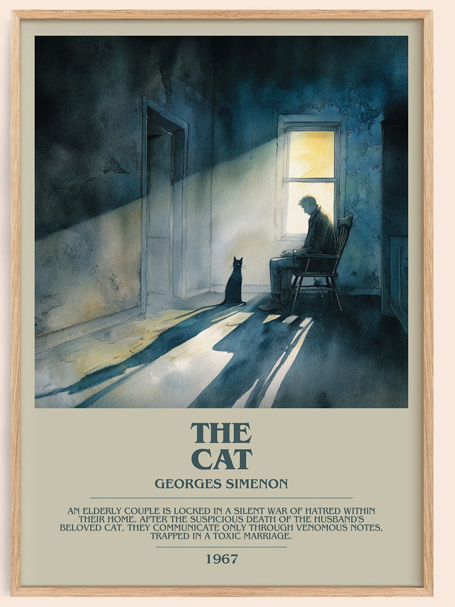 The Cat Bookish Wall Art by Georges Simenon