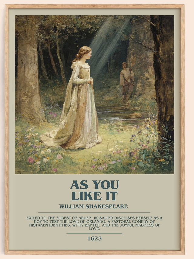As You Like It Bookish Wall Art by William Shakespeare