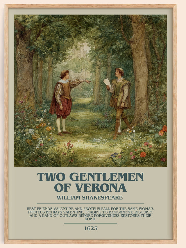 The Two Gentlemen of Verona Bookish Wall Art by William Shakespeare