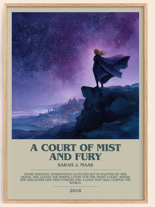 A Court of Mist and Fury bookish book poster by Sarah J. Maas – framed literary art print
