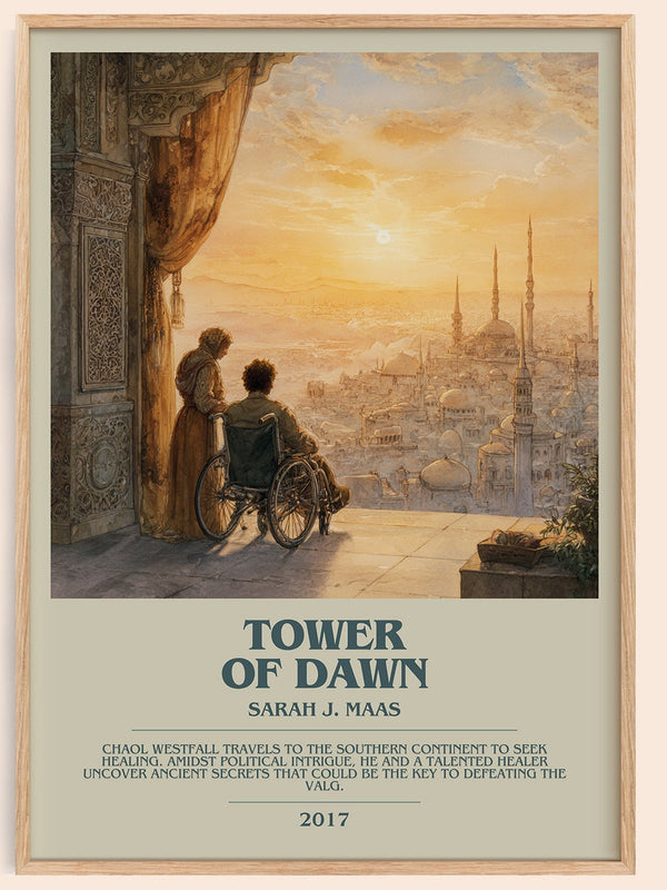 Tower of Dawn bookish book poster by Sarah J. Maas – framed literary art print