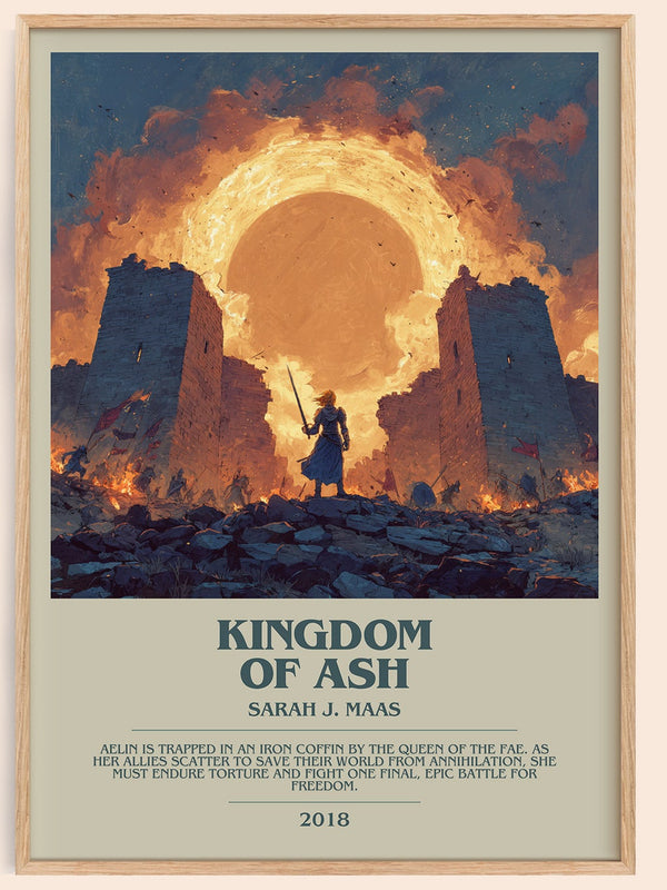 Kingdom of Ash bookish book poster by Sarah J. Maas – framed literary art print
