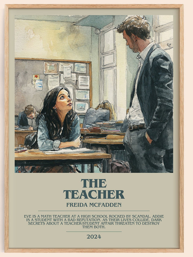 The Teacher Bookish Wall Art by Freida McFadden