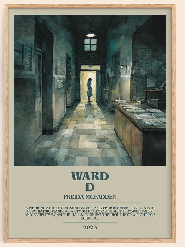 Ward D bookish book poster by Freida McFadden – framed literary art print