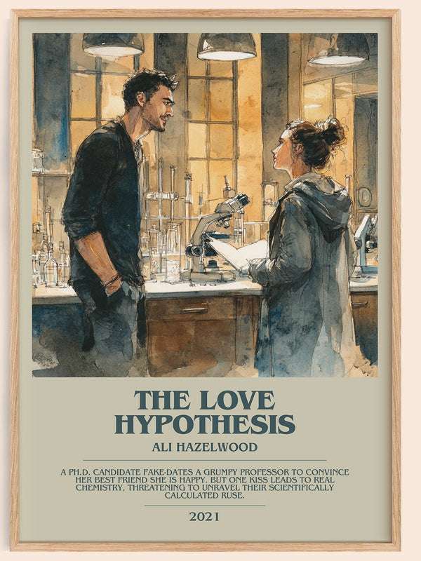 The Love Hypothesis bookish book poster by Ali Hazelwood – framed literary art print