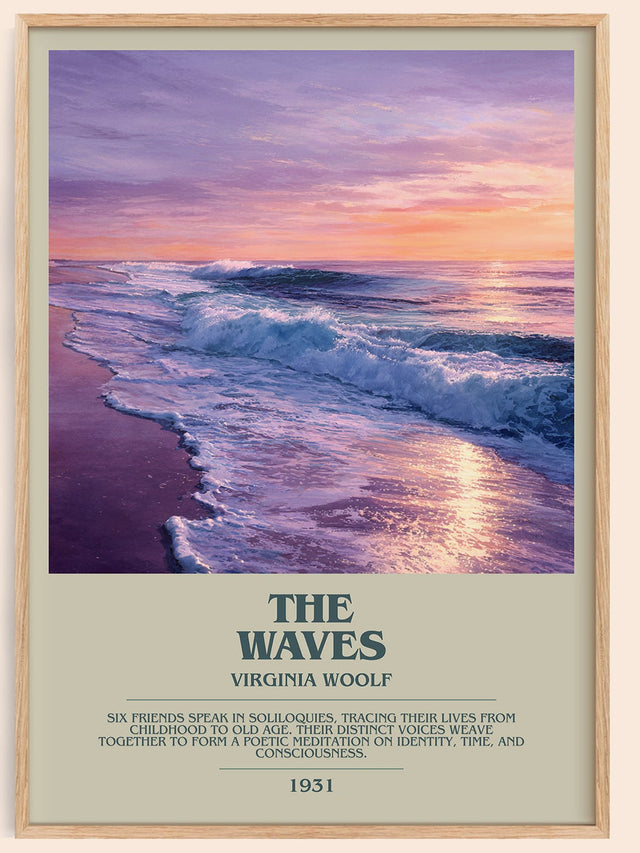 The Waves Bookish Wall Art by Virginia Woolf