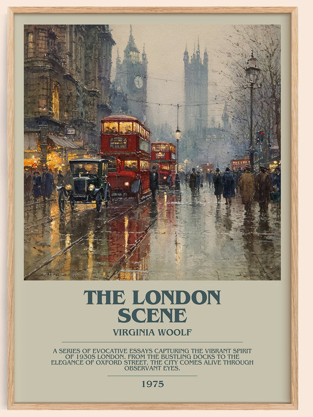 The London Scene Bookish Wall Art by Virginia Woolf