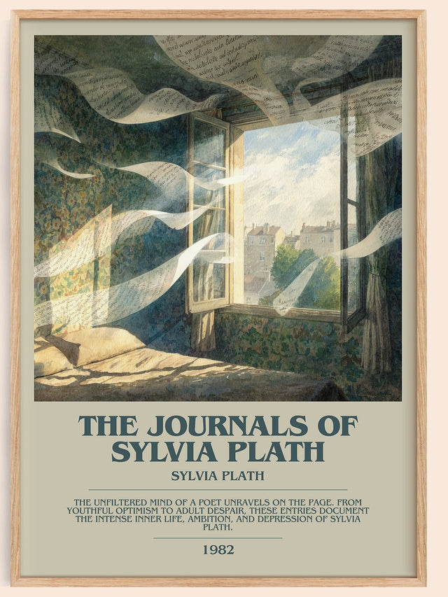 The Journals of Sylvia Plath Bookish Wall Art by Sylvia Plath
