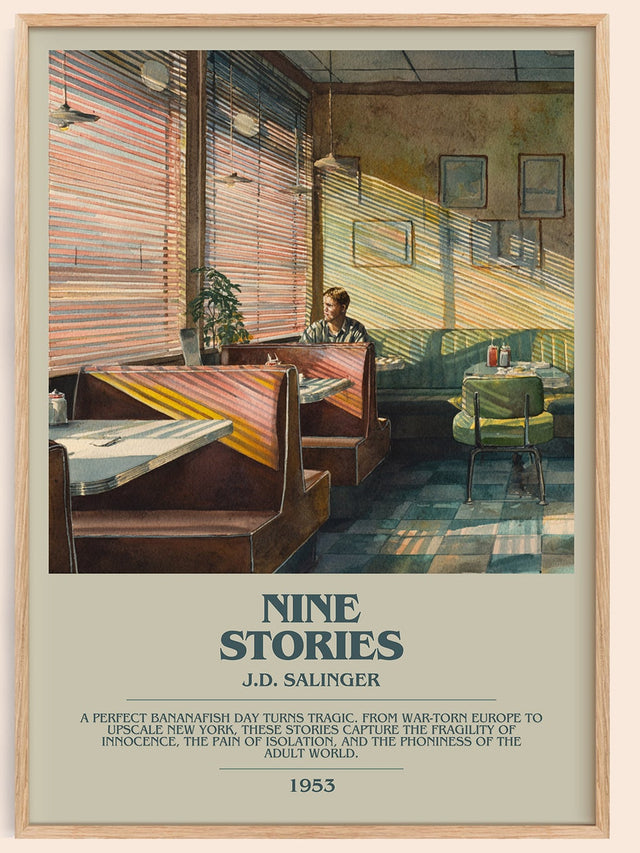 Nine Stories Bookish Wall Art by J. D. Salinger