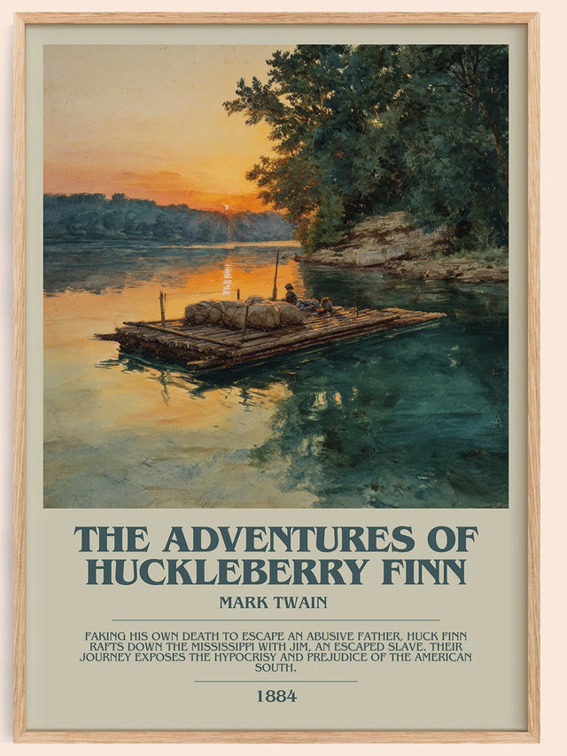 The Adventures of Huckleberry Finn Bookish Wall Art by Mark Twain
