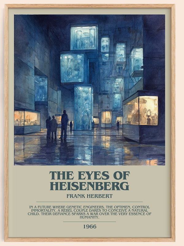The Eyes of Heisenberg bookish book poster by Frank Herbert – framed literary art print