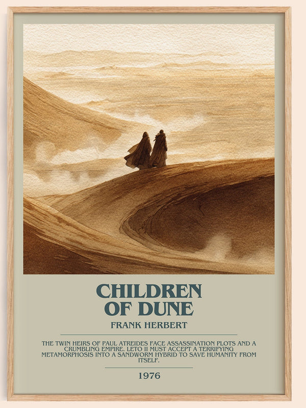 Children of Dune bookish book poster by Frank Herbert – framed literary art print