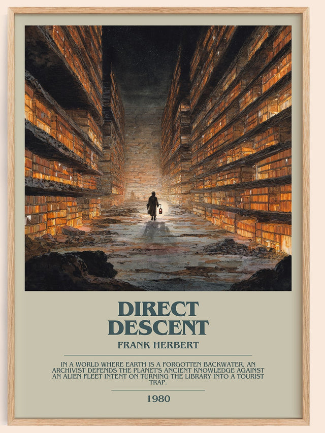 Direct Descent Bookish Wall Art by Frank Herbert