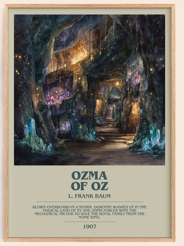 Osma Of Oz bookish book poster by L. Frank Baum – framed literary art print