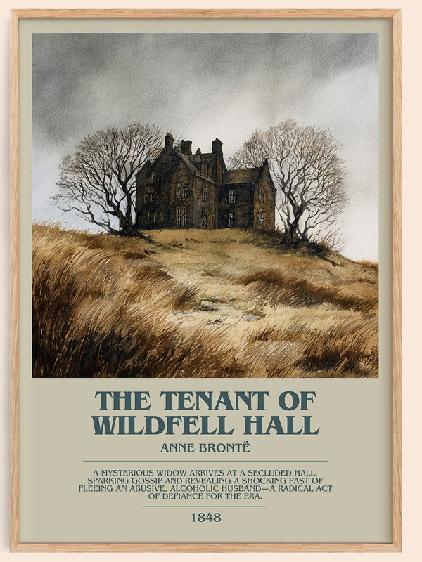 The Tenant Of Wildfell Hall bookish book poster by Anne Brontë – framed literary art print