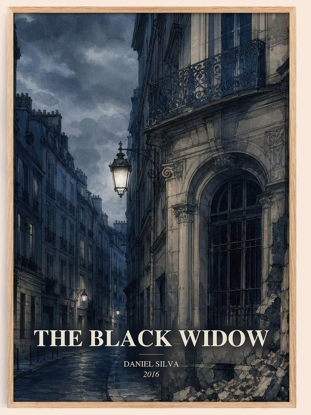 The Black Widow Book Watercolour Illustration by Daniel Silva