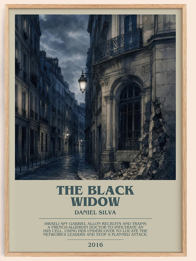 The Black Widow Bookish Wall Art by Daniel Silva