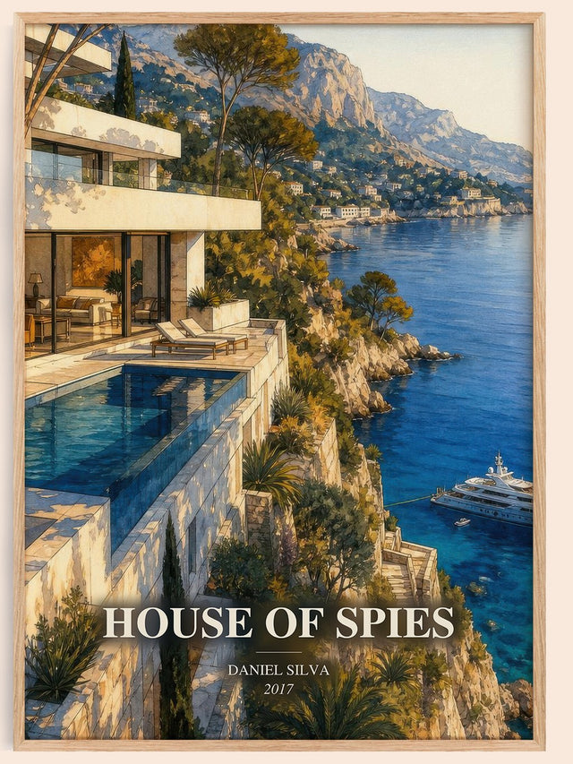 House of Spies Book Watercolour Illustration by Daniel Silva
