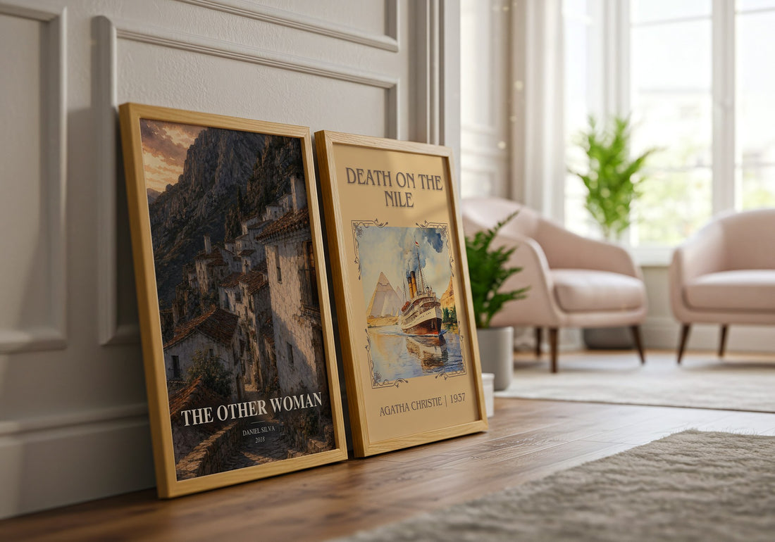 The Other Woman watercolour print framed by window – literary home decor