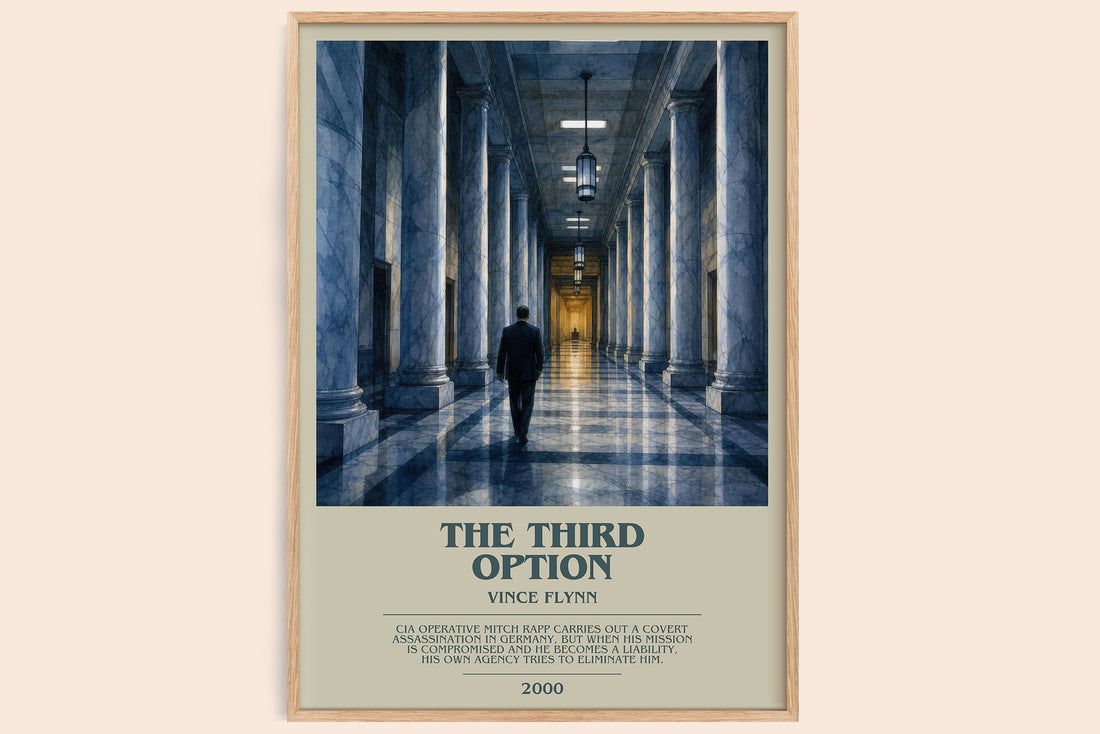 The Third Option bookish book poster by Vince Flynn – framed literary art print