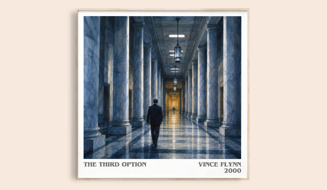 The Third Option literary book poster by Vince Flynn – framed literary art print