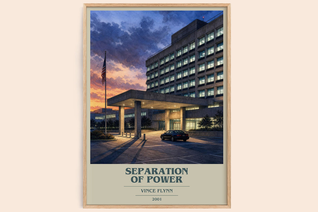 Separation of Power book cover book poster by Vince Flynn – framed literary art print