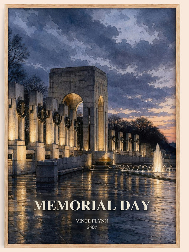 Memorial Day Book Watercolour Illustration by Vince Flynn