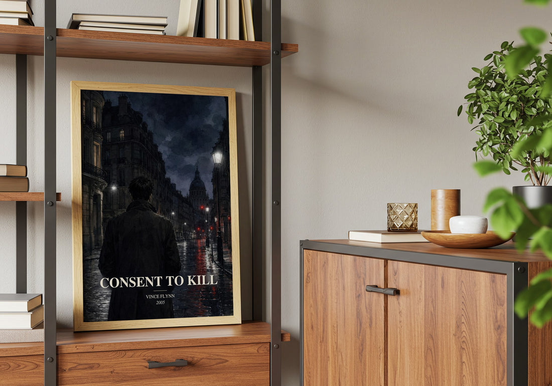 Consent to Kill book watercolour illustration paper finish options – matte satin gloss