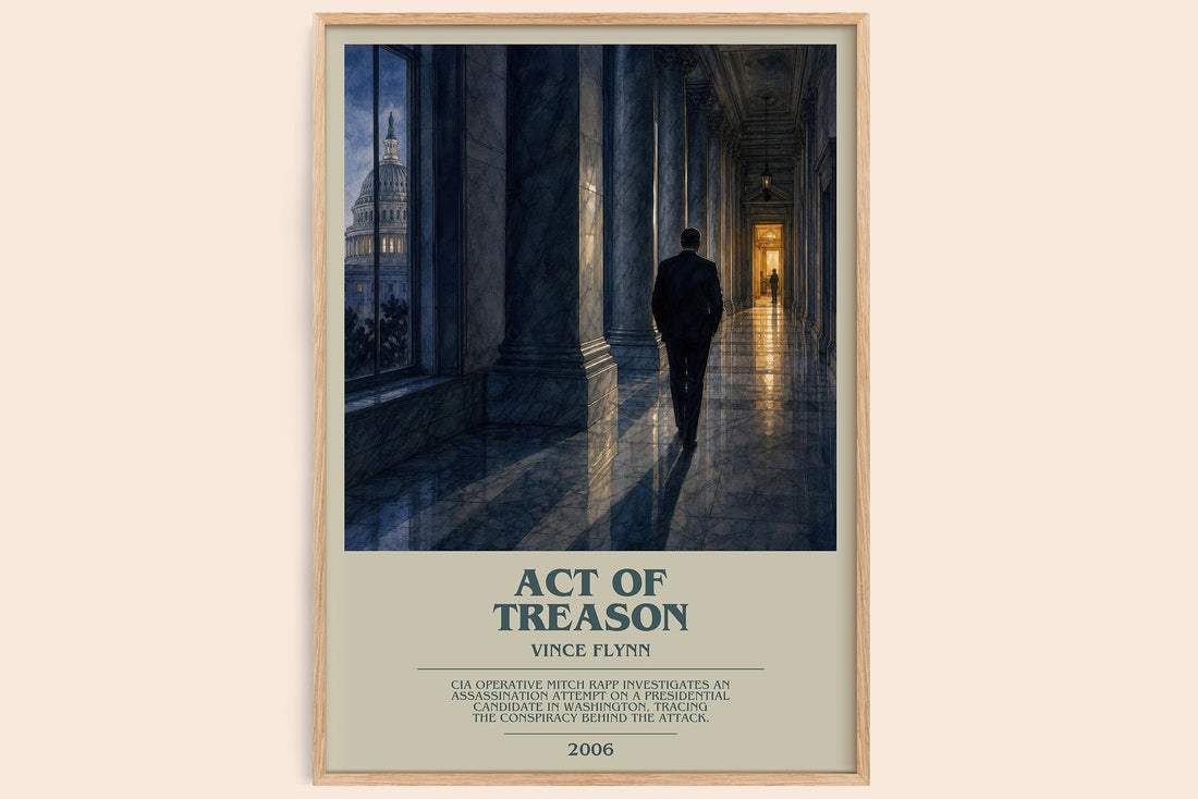 Act of Treason bookish book poster by Vince Flynn – framed literary art print