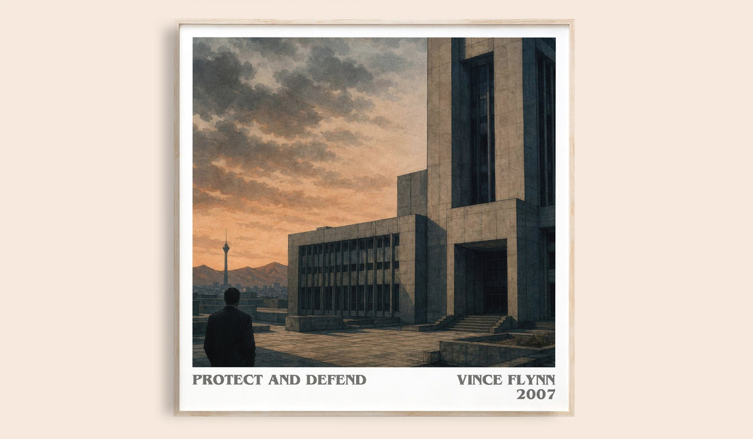 Protect and Defend literary book poster by Vince Flynn – framed literary art print