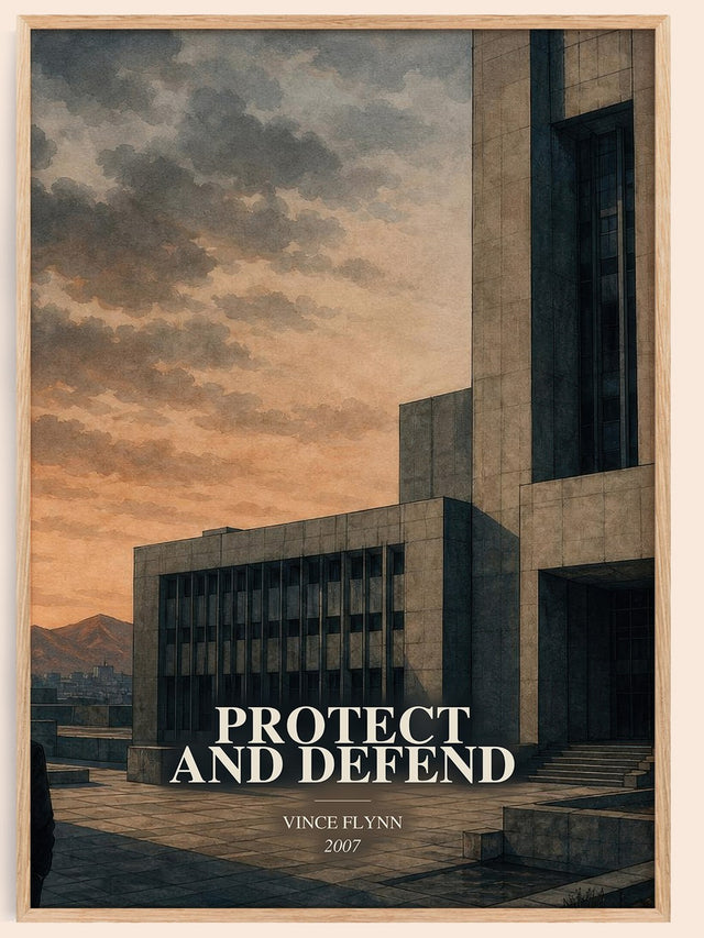 Protect and Defend Book Watercolour Illustration by Vince Flynn