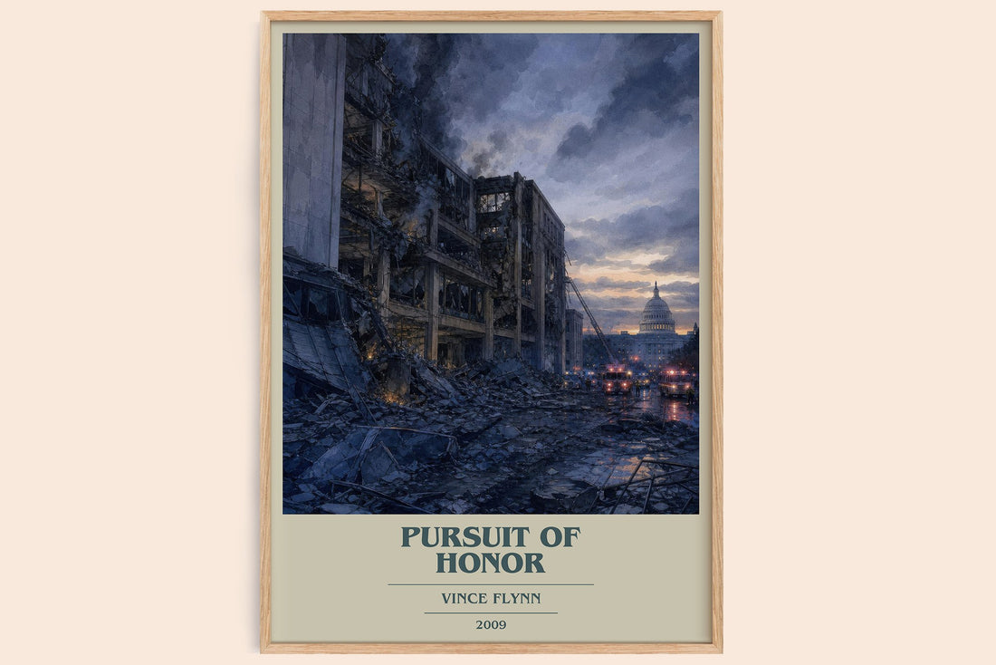Pursuit of Honor book cover book poster by Vince Flynn – framed literary art print