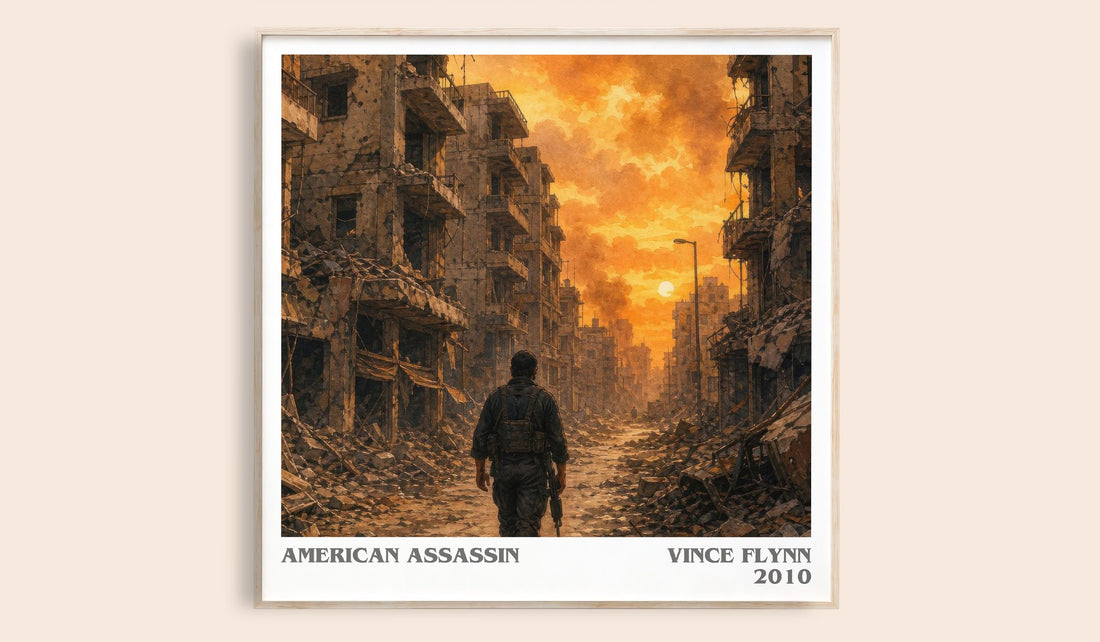 American Assassin literary book poster by Vince Flynn – framed literary art print