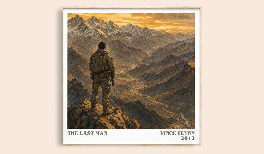 The Last Man literary book poster by Vince Flynn – framed literary art print