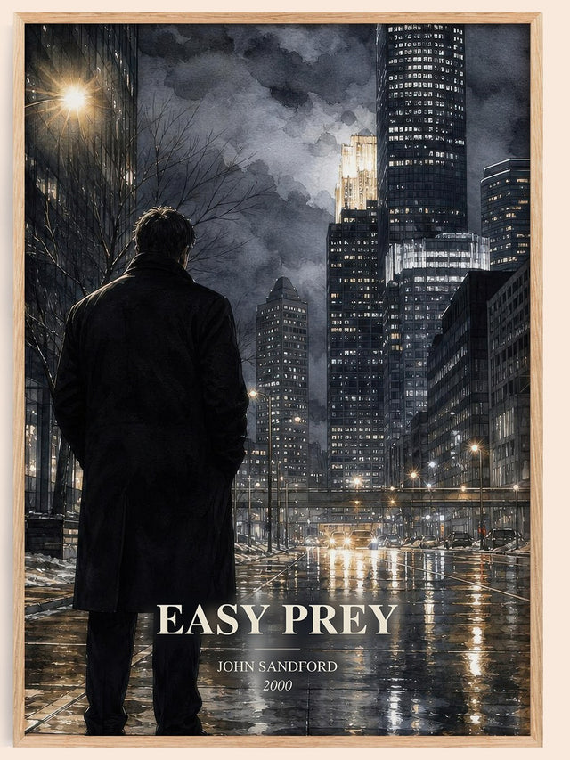 Easy Prey Book Watercolour Illustration by John Sandford