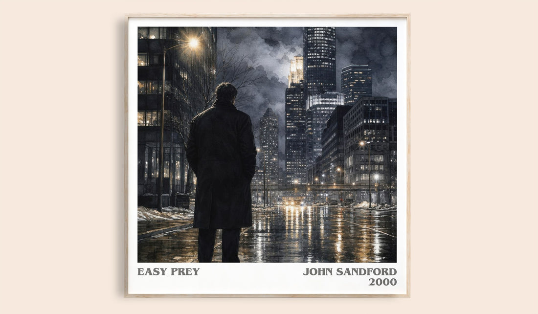 Easy Prey literary book poster by John Sandford – framed literary art print