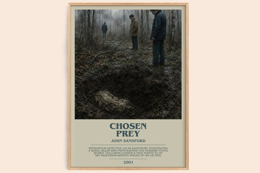 Chosen Prey bookish book poster by John Sandford – framed literary art print