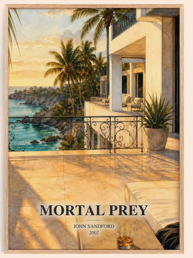 Mortal Prey Book Watercolour Illustration by John Sandford