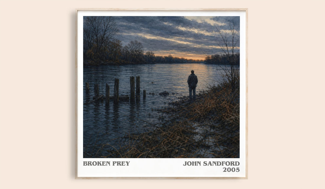 Broken Prey literary book poster by John Sandford – framed literary art print