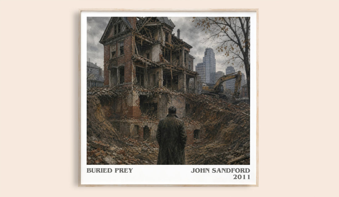 Buried Prey literary book poster by John Sandford – framed literary art print