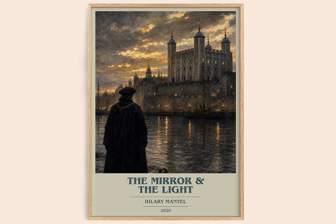The Mirror & the Light book cover book poster by Hilary Mantel – framed literary art print