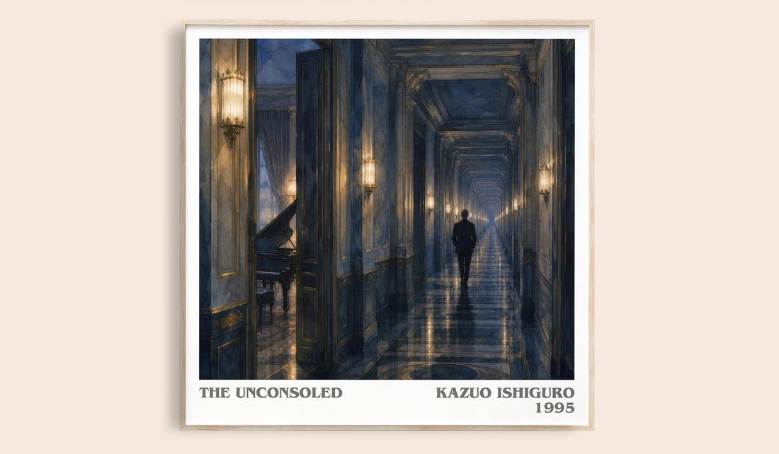 The Unconsoled literary book poster by Kazuo Ishiguro – framed literary art print