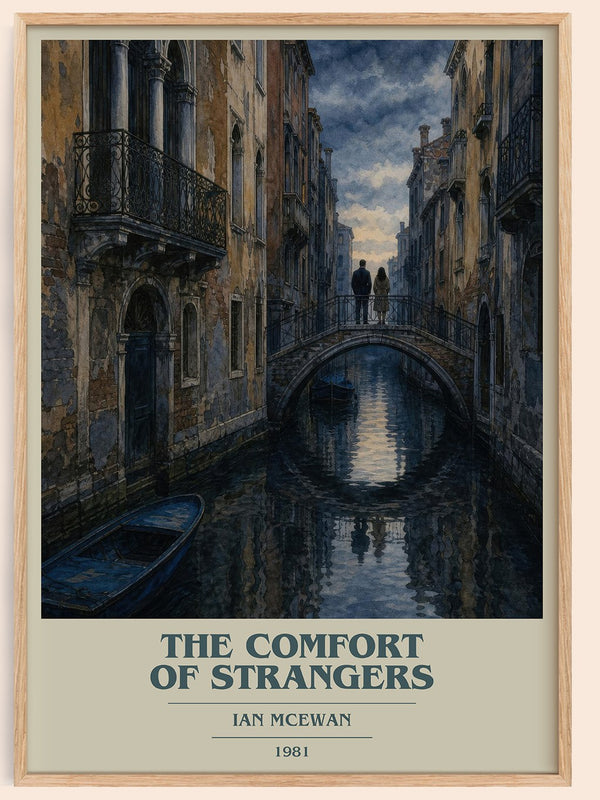 The Comfort of Strangers book cover book poster by Ian McEwan – framed literary art print