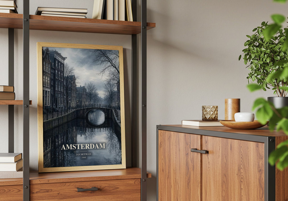 Amsterdam book watercolour illustration paper finish options – matte satin gloss