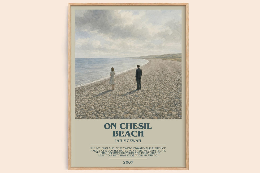 On Chesil Beach bookish book poster by Ian McEwan – framed literary art print