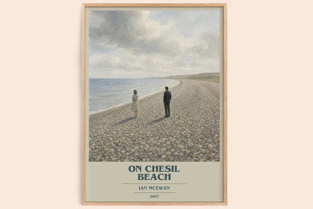 On Chesil Beach book cover book poster by Ian McEwan – framed literary art print