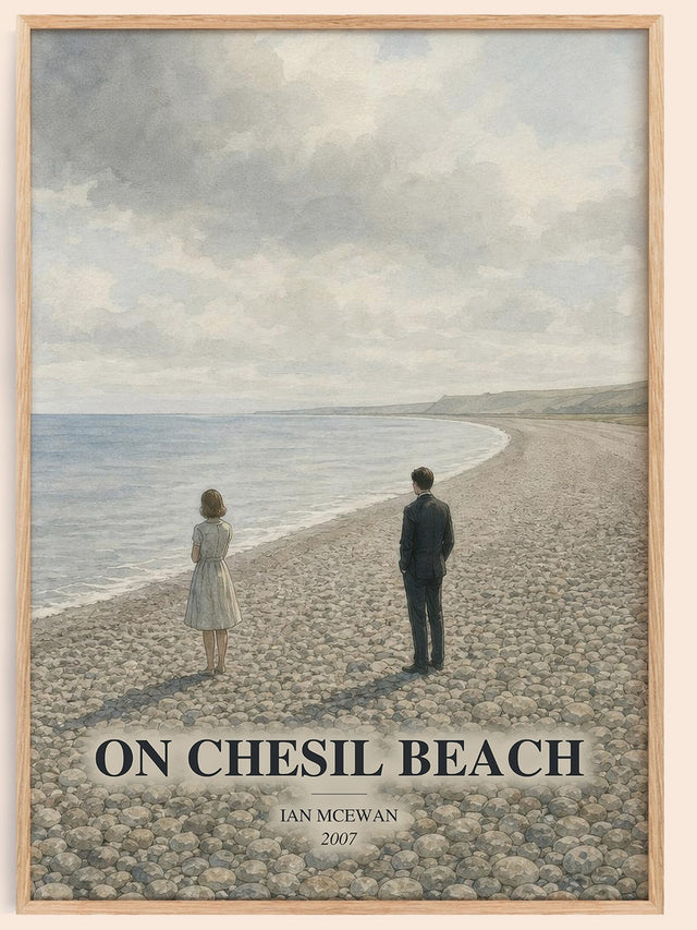 On Chesil Beach Book Watercolour Illustration by Ian McEwan