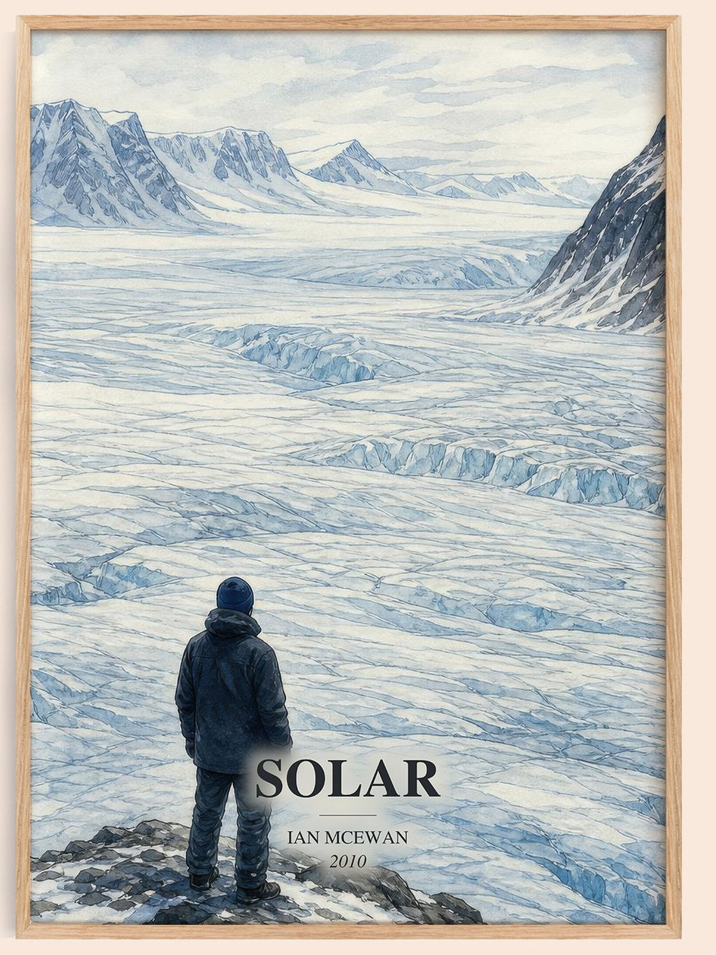 Solar watercolour book poster by Ian McEwan – framed literary art print