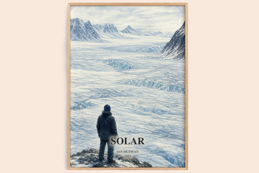 Solar watercolour book poster by Ian McEwan – framed literary art print